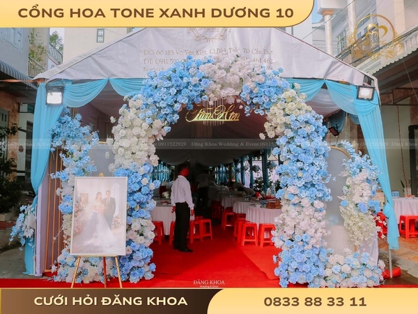 Cổng hoa tone xanh dương 10