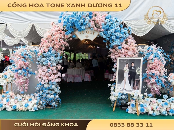 Cổng hoa tone xanh dương 11