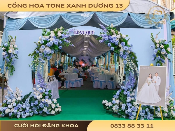 Cổng hoa tone xanh dương 13