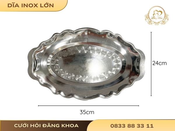 Dĩa inox lớn