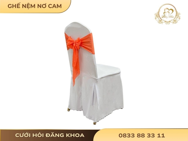 Ghế nệm nơ cam