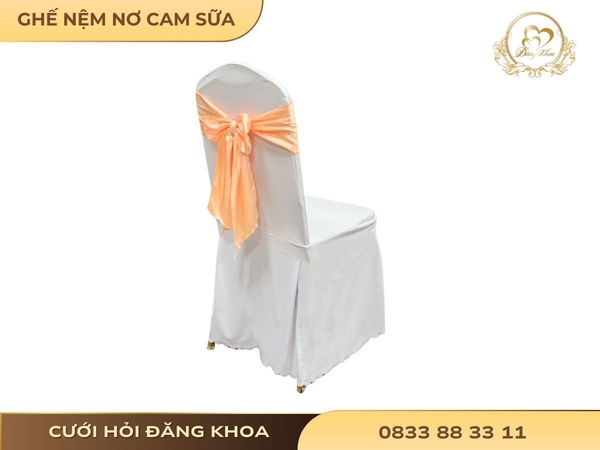 Ghế nệm nơ cam sữa