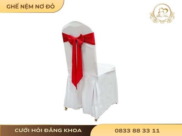 Ghế nệm nơ đỏ