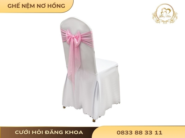 Ghế nệm nơ hồng