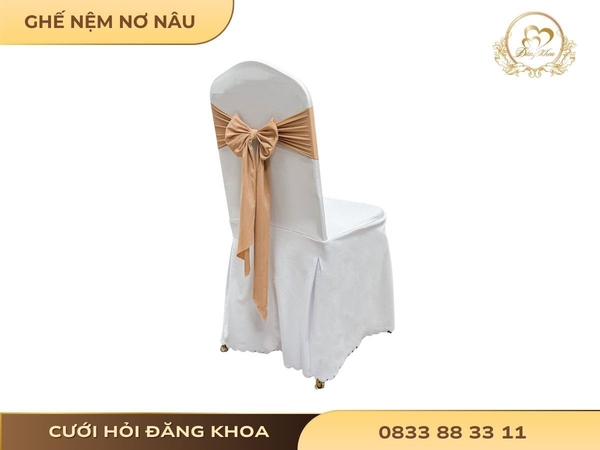 Ghế nệm nơ nâu