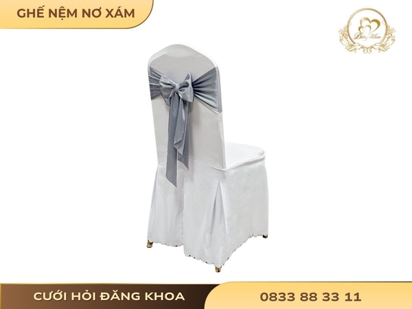 Ghế nệm nơ xám