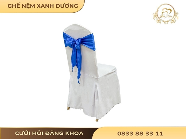 Ghế nệm nơ xanh dương