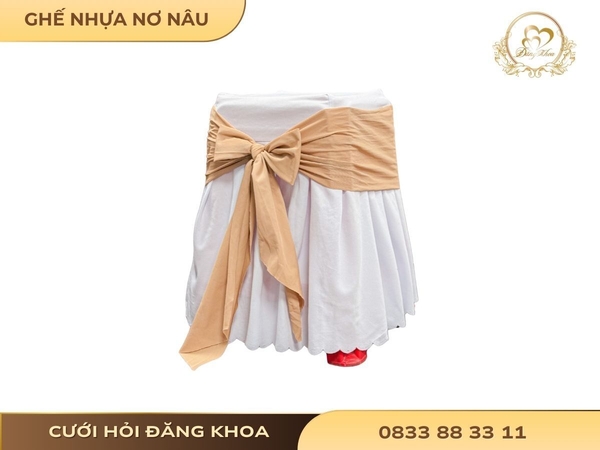 Ghế nhựa nơ nâu