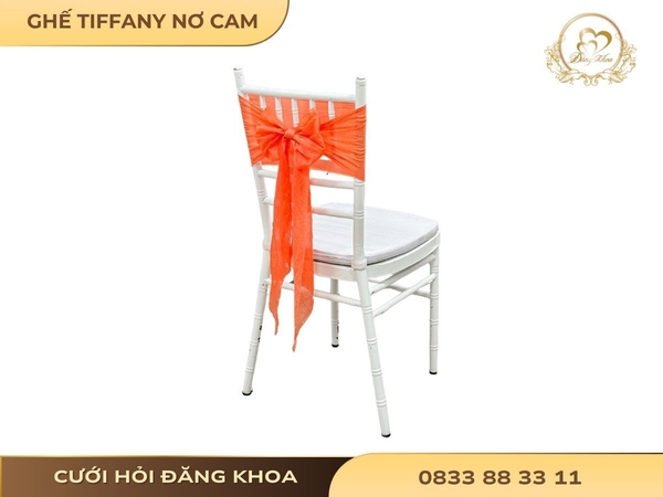 Ghế tiffany nơ cam