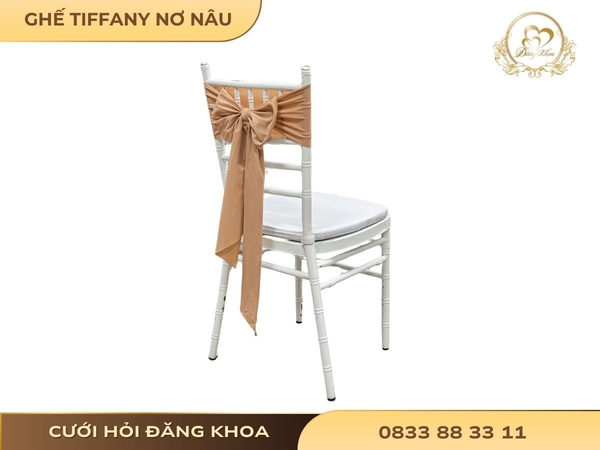 Ghế tiffany nơ nâu