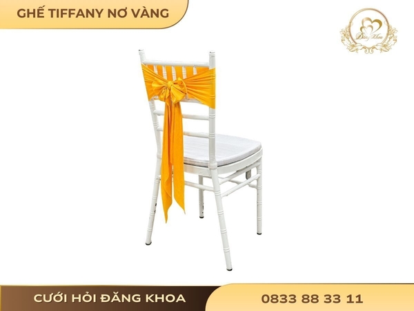 Ghế tiffany nơ vàng