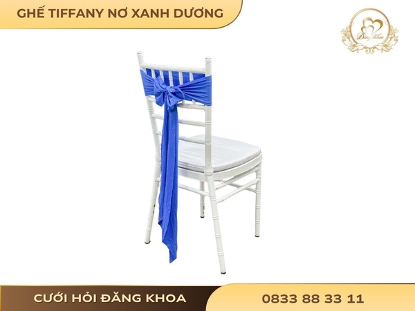 Ghế tiffany nơ xanh dương