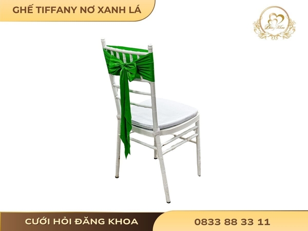 Ghế tiffany nơ xanh lá
