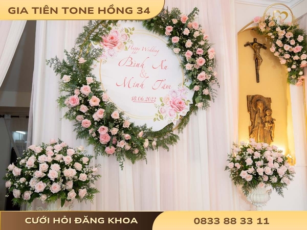 Gia tiên tone hồng 34