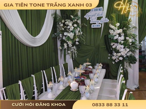 Gia tiên tone trắng xanh 03