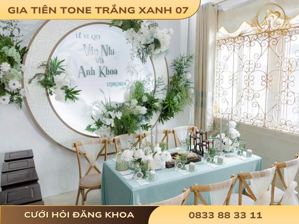 Gia tiên tone trắng xanh 07