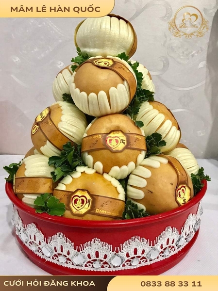 Mâm lê hàn quốc & cơ bản tone đỏ