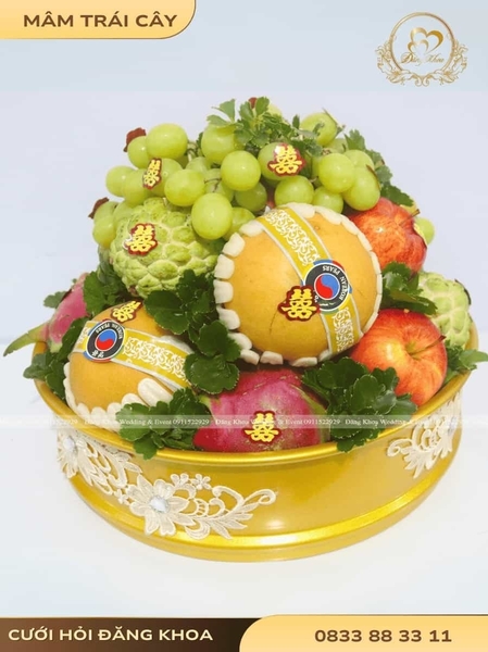 Mâm trái cây & cơ bản tone vàng
