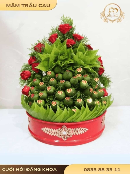 Mâm trầu cau & cơ bản tone đỏ