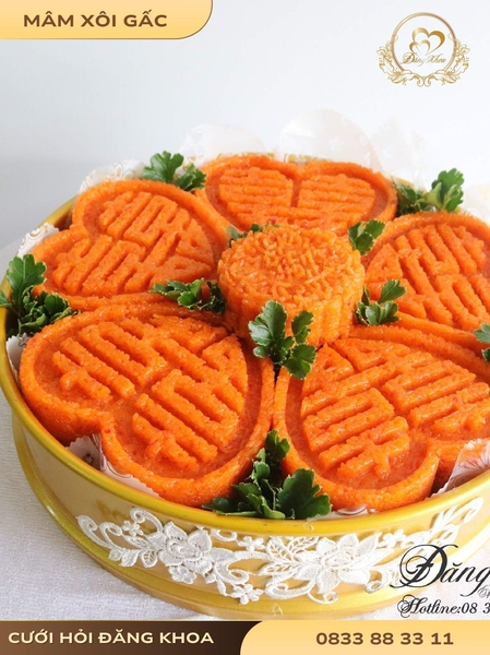 Mâm xôi gấc & cơ bản tone vàng