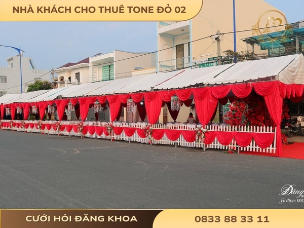 Nhà khách cho thuê tone đỏ 02