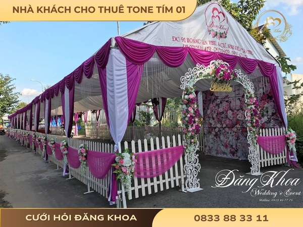 Nhà khách cho thuê tone tím 01