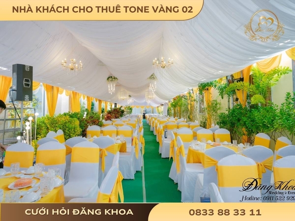 Nhà khách cho thuê tone vàng 02