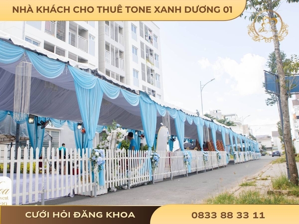 Nhà khách cho thuê tone xanh dương 01