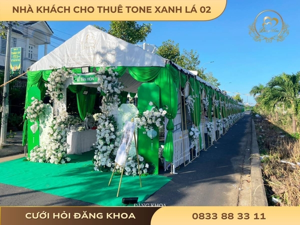 Nhà khách cho thuê tone xanh lá 02