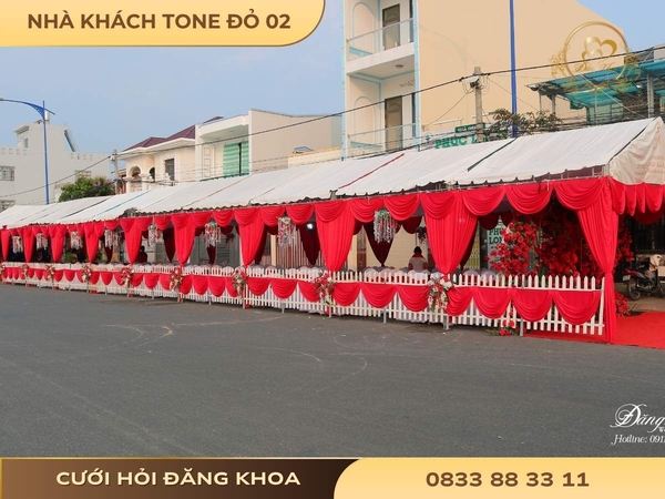Nhà khách tone đỏ 02
