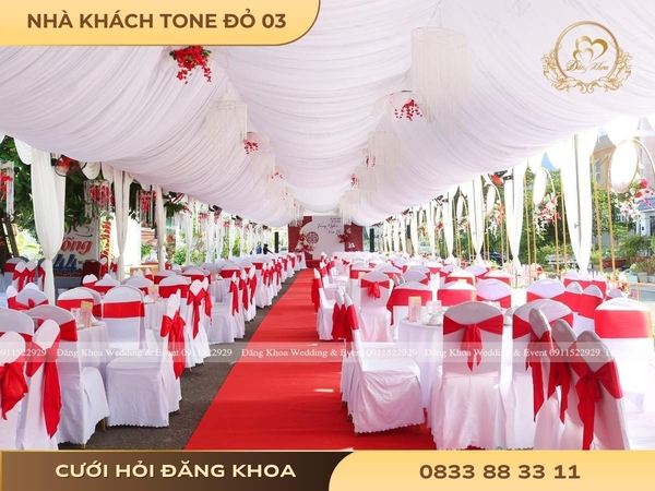 Nhà khách tone đỏ 03