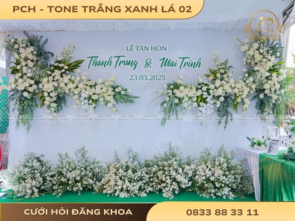 Phông chụp hình - tone trắng xanh lá 02