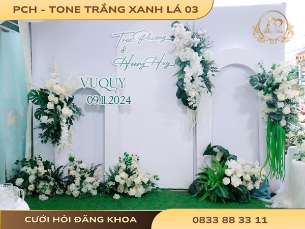 Phông chụp hình - tone trắng xanh lá 03