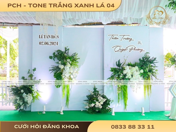 Phông chụp hình - tone trắng xanh lá 04