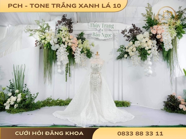 Phông chụp hình - tone trắng xanh lá 10