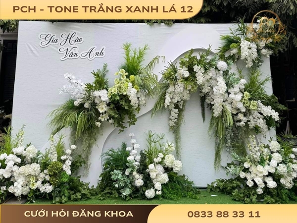 Phông chụp hình - tone trắng xanh lá 12