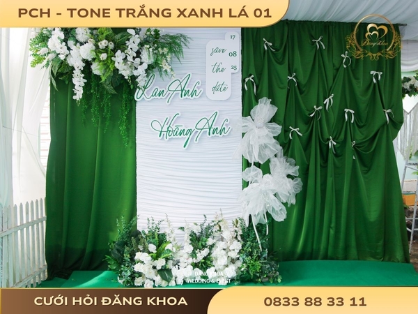 Phông chụp hình - tone trắng xanh lá 01