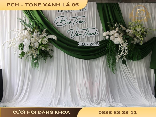 Phông chụp hình - tone trắng xanh lá 06