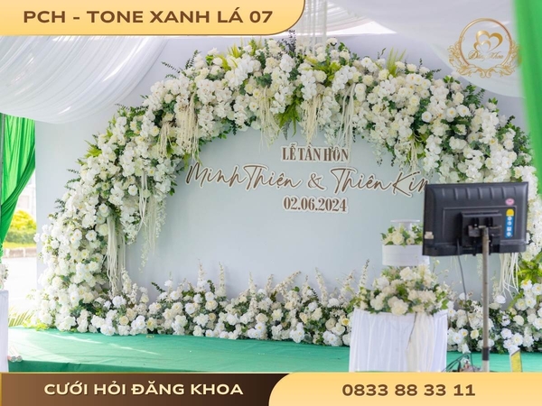 Phông chụp hình - tone trắng xanh lá 07