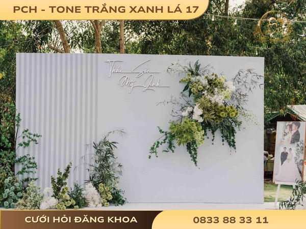 Phông chụp hình - tone trắng xanh lá 17