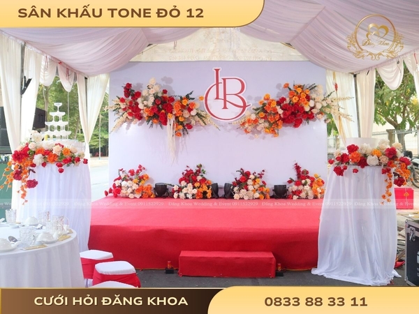 Sân khấu cho thuê đỏ 12