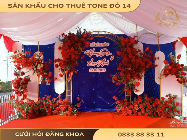Sân khấu cho thuê tone đỏ 14