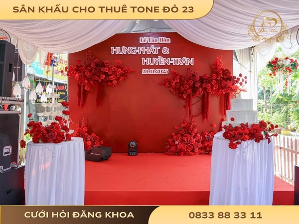Sân khấu cho thuê tone đỏ 23
