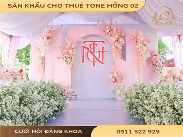 Sân khấu cho thuê tone hồng 02