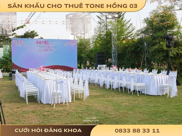 Sân khấu cho thuê tone hồng 03