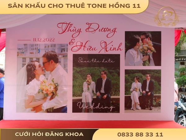 Sân khấu cho thuê tone hồng 11