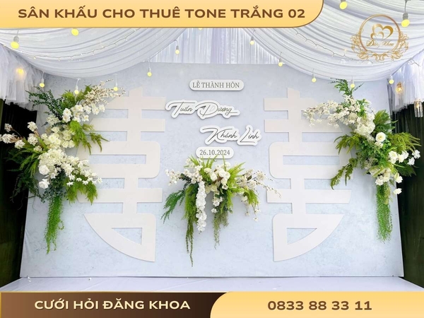 Sân khấu cho thuê tone trắng 02