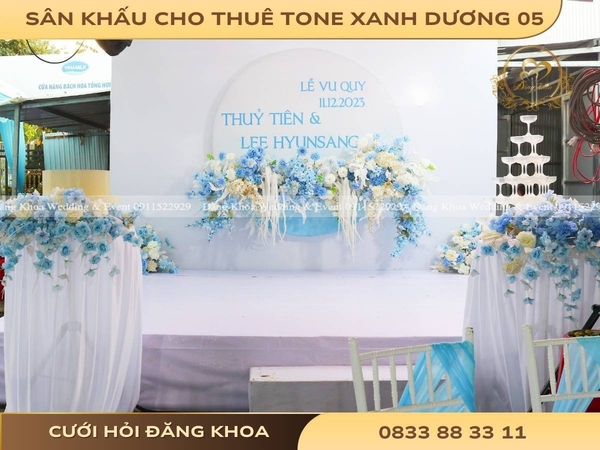Sân khấu cho thuê tone xanh dương 05