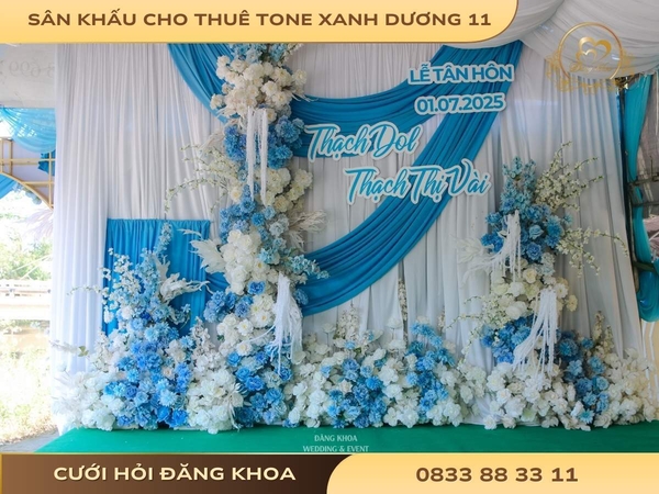 Sân khấu cho thuê  tone xanh dương 11