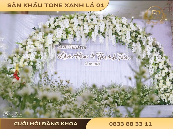 Sân khấu cho thuê xanh lá 01